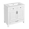JUJABU 30'' Bathroom Vanity with Ceramic Sink with Solid Wood Frame and Soft Closing Doors - 2 of 4