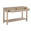 Wooden Sofa Table with 2 Drawers and Open Shelf - 3 of 4