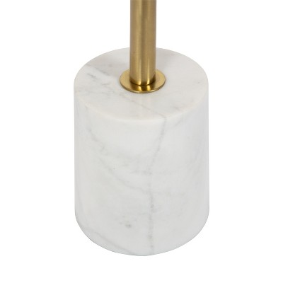 Gold and White Marble Mirrored Drink Table