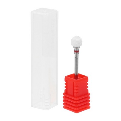 Unique Bargains Ceramic Tungsten Bit Electric Nail Drill for Rotary Nail Drill Machine Manicure Pedicure Polishing Kit Grinding Head Red 1 Pc