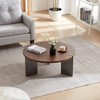 NicBex Round Coffee Table 19.68" or 35.43"W Wood Top & Metal Feet Ready-to-Assemble for Living Room - 2 of 4