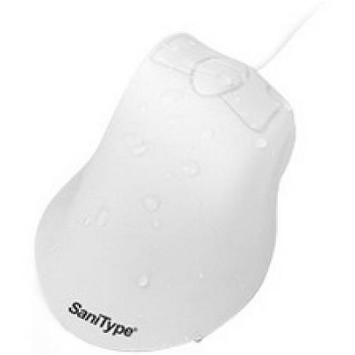 SaniType Mouse - Optical - Cable - White - USB, PS/2 - Scroll Wheel - 3 Button(s)