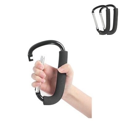Stroller Hooks, 6.3" Large Stroller Clip, 2 Pack Stroller Hooks, Stroller Accessories