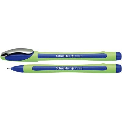 Schneider Xpress Premium Fineliner Pen, Fiber Tip, 0.8 mm, Blue Ink, Single Pen (Case of 10)