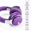 COWIN E7 Active Noise Cancelling Headphones Wireless Over-Ear Headphones Bluetooth 30H Playtime Purple - 2 of 4