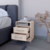 FONTOI Nightstand with Two Drawers, Side Table for Living Room Bedroom Home, Gray, 14.5"*20"*15.7" - 4 of 4