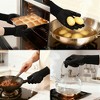 REGALWOVEN Silicone Polycotton Inner Heat Resistant Oven Mitts 2 Pcs 12.6x5inch - 2 of 4