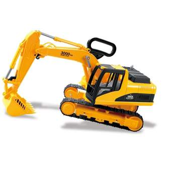 Link Ready! Set! Play! 8"  Construction Excavator Truck With Pull Back Power, Pretend Play Toy For Kids