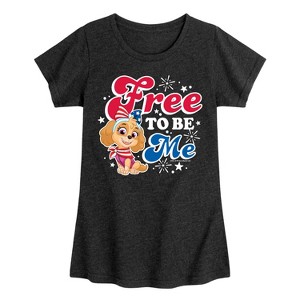 Girls' - Paw Patrol - Americana Fitted Short Sleeve Graphic T-Shirt - 1 of 4