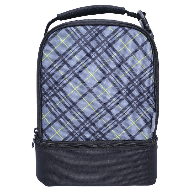iPack Lunch Bag - Grey Plaid Print, 1 of 4