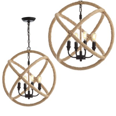 Rope on sale globe chandelier