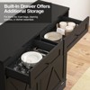 Double Tilt Out Trash Can Cabinet, Hidden Deodorizing Trash Can Cabinet - 3 of 4