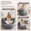 JOYRACER Oversized Corduroy Accent Bean Bag Sofa Chair with 3 Pillows, Lazy Lounge Barrel Chair, Cozy Floor Couch for Bedroom, Living Room & Reading - 4 of 4