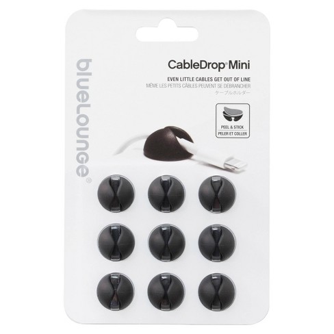 9pk CableDrop Mini Cable Router Clips Black - BlueLounge - image 1 of 4