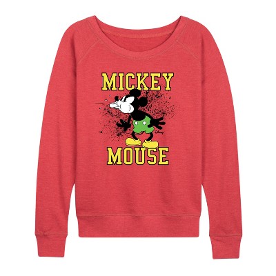 Women's - Disney - Beat It Lightweight French Terry Wide Neck Long Sleeve Shirt