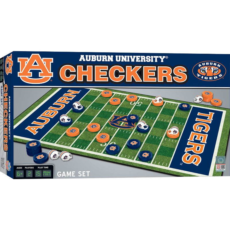 MasterPieces Officially licensed NCAA Auburn Tigers Checkers Board Game for Families and Kids ages 6 and Up, 2 of 7