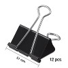 Staples 2" Binder Clips Large Black 12/Pack (10669) ST10669/10669 - 4 of 4