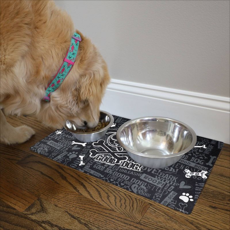 Drymate 12&#34;x 20&#34; Feeding Placemat for Cats and Dogs - Black, 6 of 8