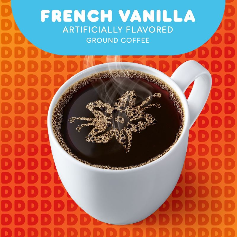 Dunkin' French Vanilla Flavored Medium Roast Ground Coffee, 6 of 14