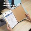 MyOfficeInnovations Recycled Folders 2/5-Cut Tab Ltr Size 2 Dividers Lt Bl 20/BX 614616 - 4 of 4