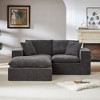 108'' Chenille Cloud Modular Sectional Sofas with High-Density Sponge Seat and Freely Combinable Design - 4 of 4