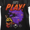 Pacman Classic Let's Play Crew Neck Short Sleeve Women's Black T-shirt - 2 of 3