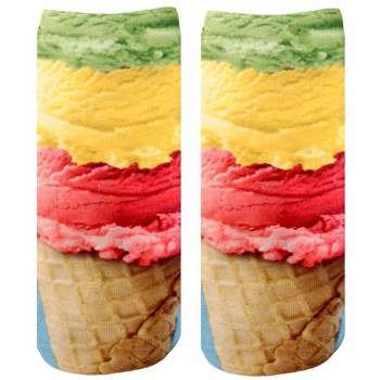 Living Royal Ice Cream Photo Print Ankle Socks