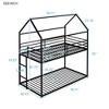CAVINAS Twin Over Twin Wood/Metal Bunk Bed with Ladder/Tent,House Bed Frame for Kids Room,Bedroom - 4 of 4