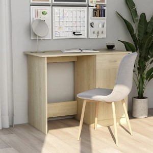 vidaXL Desk Sonoma Oak 39.4 in.x19.7 in.x29.9 in. Engineered Wood - 1 of 4