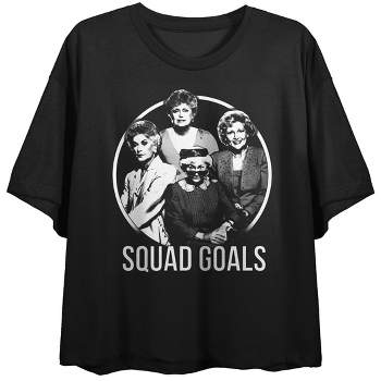 The Golden Girls Squad Goals Women's Black Crop Tee