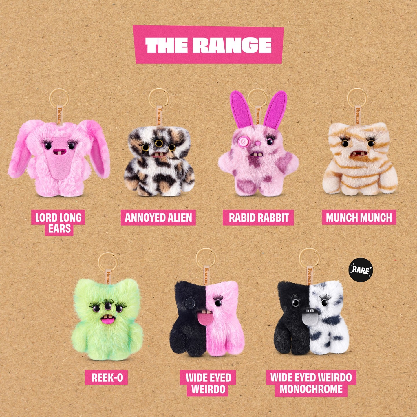 Детские мягкие игрушки Fuggler Baby Baddies Keyring Charms 5" — фото 6
