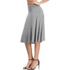 Women's Casual Pleated Midi Skirt Ruffle Hem Flowy A Line High Waist Elastic Waistband Midi Skirt - 2 of 3