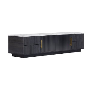 NicBex TV Stands for 70 inch TV,Entertainment Center with 4 Drawers,TV Console for Living Room, Bedroom, Home,Black - 1 of 4