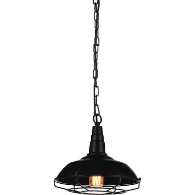 CWI Lighting Morgan 1 Light Down Mini Pendant With Black Finish