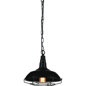 CWI Lighting Morgan 1 Light Down Mini Pendant With Black Finish - 1 of 1