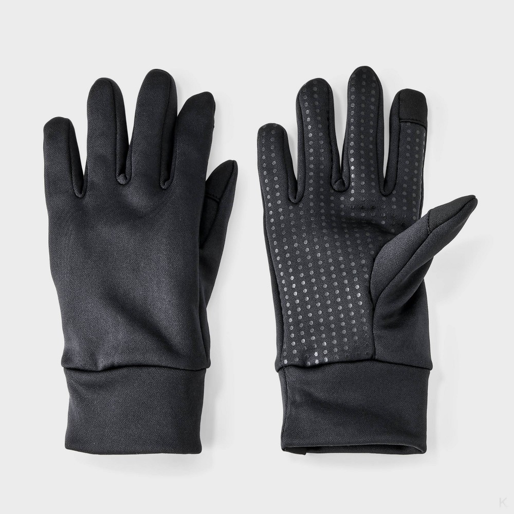 Kids' Palm Grip Running Glove - All In Motion™ Black Onyx 8-14