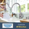 WOWOW Single Handle Pull Down Sprayer Kitchen Faucet with Dishwasher Air Gap 2 or 4 Hole in Brushed Nickel - 3 of 4