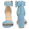 Perphy Women's Open Toe Ankle Strap Block Heel Sandals - 2 of 4