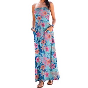 Women's Bandeau Maxi Dress - LASCANA - 1 of 4