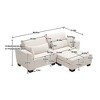 NicBex L-Shaped Modular Sectional Sofa,2-Seat Velvet Couch with Storage Ottoman for Living Room,Apartment,Office - 3 of 4