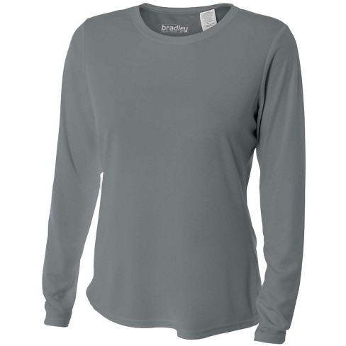 Bradley Women's Casual Fit Long Sleeve Rash Guard Swim Shirt with UV Protection, Adult Unisex, Size: XL, Gray