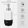 LunaLulinlk Siaomo Soap Dispenser with Pump, [8.45 oz] Resin with Marble Finish White and Black splice - 3 of 4