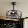 Airsurfer 16.5-Inch Enclosed Ceiling Fan with Lights, Reversible Quiet Motor, Compatible with 4 E26 Bulbs - 2 of 4