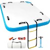 Joyfy Inflatable Floating Dock with Detachable Ladder, 6 X 5 FT Inflatable Dock Platform, Non-Slip Water Floating Dock Mat for Pool Lake Beach - 2 of 4
