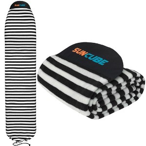 SUN CUBE Surfboard Sock Cover, Protective Surf Bag for Surfing Board, Light Stretchy Surfbag Sleeve Longboard Hybrid Shortboard - 1 of 4