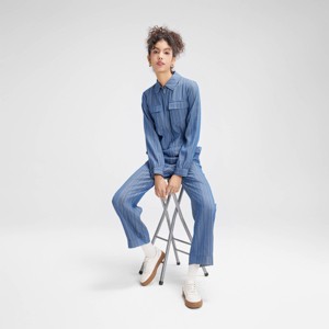Women's Long Sleeve Denim Jumpsuit - Wild Fable™ - 1 of 4