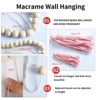 Aoibox Blush Pink Macrame Wall Hanging, Boho Decor with Tassels, Farmhouse Style Wooden Beads, Nursery Living Room Dorm D¨¦cor - 4 of 4