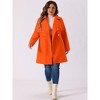 Agnes Orinda Women's Plus Size Winter Fashion Double Breasted with Pockets Warm Pea Coats - 3 of 4