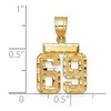 Black Bow Jewelry 14k Yellow Gold, Varsity Collection, Small D/C Pendant Number 69 - 2 of 3