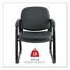 Alera Alera Genaro Series Faux Leather Half-Back Sled Base Guest Chair, 25" x 24.80" x 33.66", Black Seat, Black Back, Black Base - 4 of 4